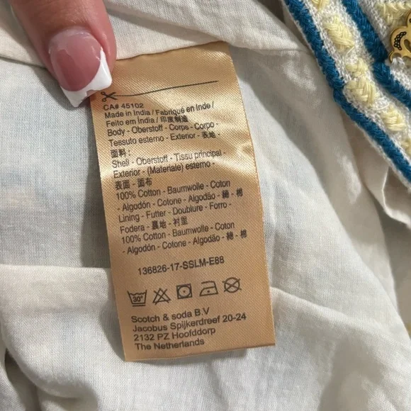 SCOTCH & SODA Women's Boho Off the Shoulder Dress with Embroidery - Picture 14 of 16